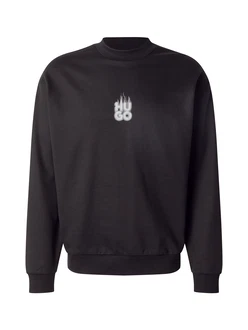 HUGO Sweatshirt Durungu hellgrau/schwarz/offwhite