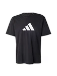 ADIDAS SPORTSWEAR Sportshirt 'FI 3BAR' schwarz/weiß