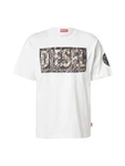 DIESEL T-Shirt 'T-BOXT-R22' creme / anthrazit / oliv / offwhite