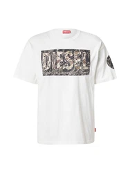 DIESEL T-Shirt 'T-BOXT-R22' creme / anthrazit / oliv / offwhite