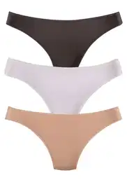 Tanga gaćice nude / crna / bijela