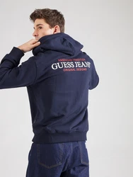 GUESS JEANS Sweatjacke marine/rot/weiß