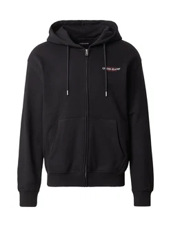 GUESS JEANS Sweatjacke rot/schwarz/weiß