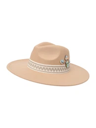 Kamila ikl Hut 'Ruby' beige / dunkelbeige / wollwei