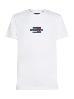 TOMMY HILFIGER T-Shirt marineblau/rot/weiß