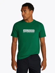 TOMMY HILFIGER T-Shirt grün/weiß
