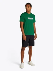 TOMMY HILFIGER T-Shirt grün/weiß