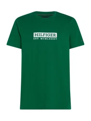 TOMMY HILFIGER T-Shirt grün/weiß