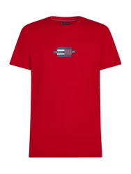 TOMMY HILFIGER T-Shirt dunkelblau/blutrot/weiß