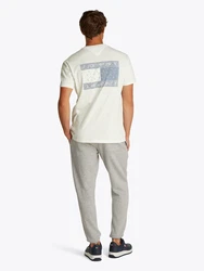 Tommy Jeans T-Shirt taubenblau/weiß