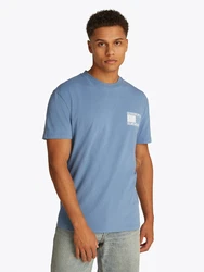 Tommy Jeans T-Shirt rauchblau/weiß