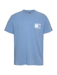 Tommy Jeans T-Shirt rauchblau/weiß