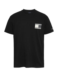 Tommy Jeans T-Shirt graphit/schwarz/weiß