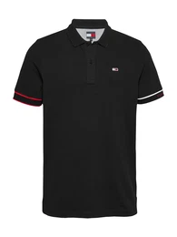 Poloshirt rot / schwarz / wei