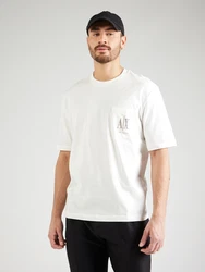 ARMANI EXCHANGE T-Shirt dunkelbeige/offwhite