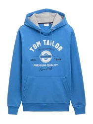 TOM TAILOR Sweatshirt Hoodie mit Print (1043292) azur/schwarz/weiß