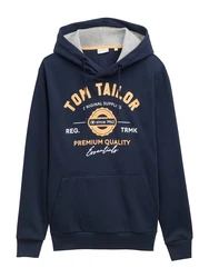 TOM TAILOR Sweatshirt Hoodie mit Print (1043292) navy/honig/wei