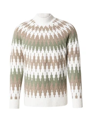 DRYKORN Pullover PIREO hellbraun/oliv/weiß
