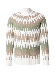Pullover 'PIREO' taupe / oliv / wei