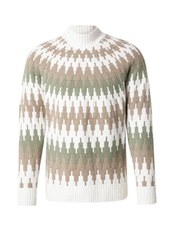 DRYKORN Pullover PIREO hellbraun/oliv/weiß