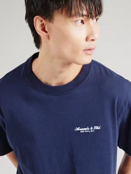 Abercrombie & Fitch T-Shirt 'EMEA' navy/weiß