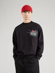 HUGO Sweatshirt 'Derumkek' grau/grün/rot/schwarz
