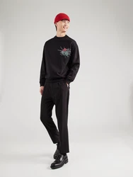 HUGO Sweatshirt 'Derumkek' grau/grün/rot/schwarz