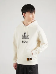 BOSS Sweatshirt 'Warner_NFL' schwarz/weiß