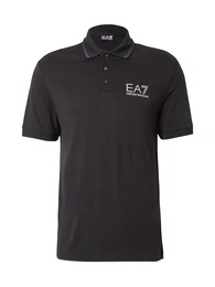 Poloshirt schwarz / silber