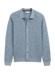 Strickjacke taubenblau / offwhite