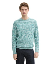 TOM TAILOR Pullover petrol / weiß