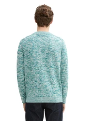 TOM TAILOR Pullover petrol / weiß