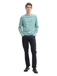 TOM TAILOR Pullover petrol / weiß