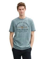 TOM TAILOR T-Shirt gelb / grau / schwarz