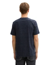 TOM TAILOR T-Shirt beige/dunkelblau/weiß