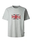 Pepe Jeans T-Shirt 'UNION' marine/graumeliert/rot/offwhite