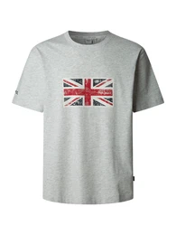 T-Shirt 'UNION' marine / graumeliert / rot / offwhite