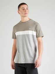 iriedaily T-Shirt Court hellgrau/khaki/weiß