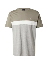 T-Shirts 'Court' hellgrau / khaki / wei