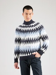 DRYKORN Pullover PIREO nachtblau/hellblau/weiß