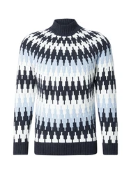 DRYKORN Pullover PIREO nachtblau/hellblau/weiß