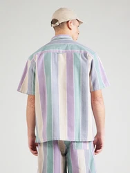 Iriedaily Hemd 'Samuel Easy' beige/petrol/flieder/lavendel