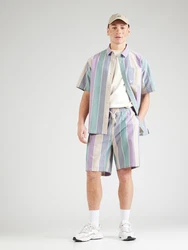 Iriedaily Hemd 'Samuel Easy' beige/petrol/flieder/lavendel