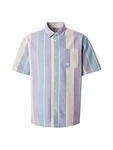 Iriedaily Hemd 'Samuel Easy' beige/petrol/flieder/lavendel