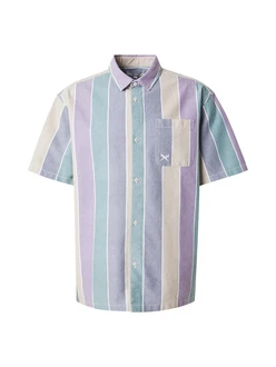 Iriedaily Hemd 'Samuel Easy' beige/petrol/flieder/lavendel