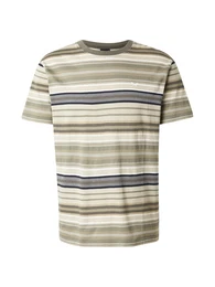 T-Shirt 'Santo' hellbeige / khaki / schwarz / wei