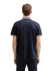 TOM TAILOR Poloshirt marine / blaumeliert / orange