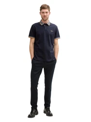 TOM TAILOR Poloshirt marine / blaumeliert / orange
