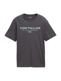 TOM TAILOR T-Shirt hellblau/dunkelgrau
