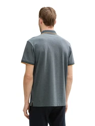 TOM TAILOR Poloshirt blaumeliert/hellorange/schwarz